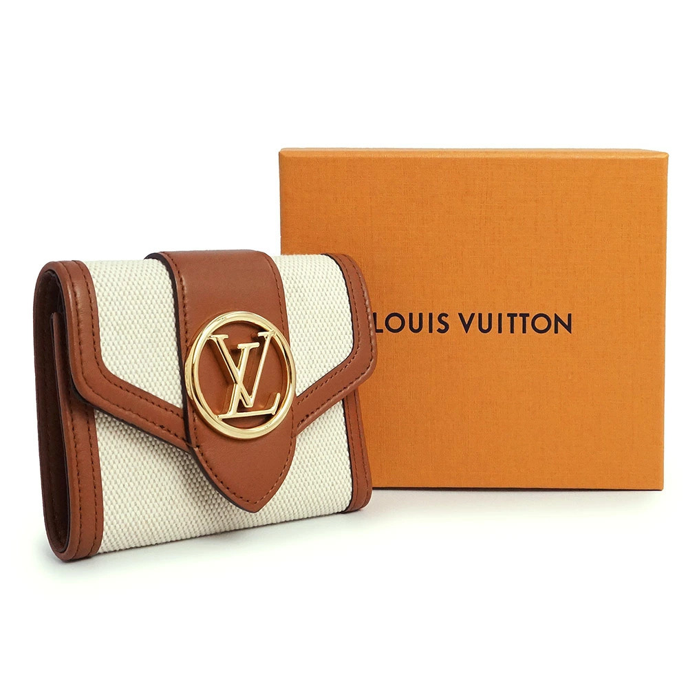 Louis Vuitton Portefeuille LV Pont Neuf Compact Tri fold Wallet Calfskin - Picture 2 of 9